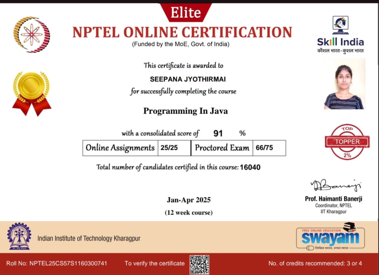 Java Certificate